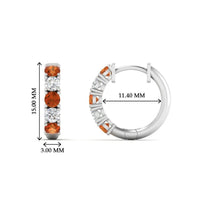 1 Carat Sparkle Five Stone Hoop Earrings