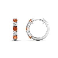 1 Carat Sparkle Five Stone Hoop Earrings