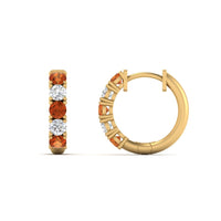 1 Carat Sparkle Five Stone Hoop Earrings