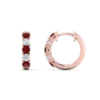 1 Carat Sparkle Five Stone Hoop Earrings