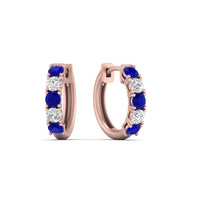 1 Carat Sparkle Five Stone Hoop Earrings