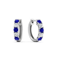 1 Carat Sparkle Five Stone Hoop Earrings