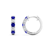1 Carat Sparkle Five Stone Hoop Earrings