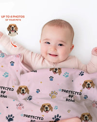 Custom Dog Pattern Bamboo Blanket
