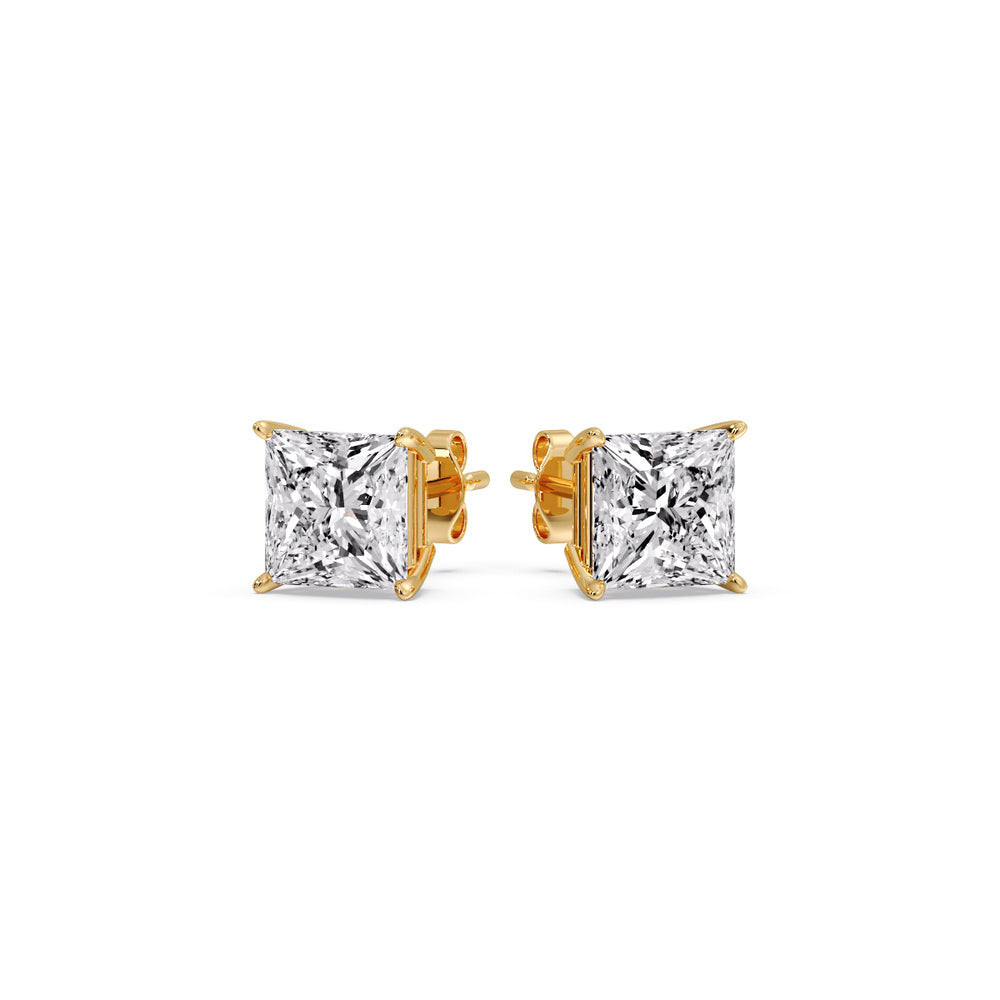 Princess-Cut Diamond Solitaire Stud Earrings (1 - 10ct | GIA & IGI Certified)