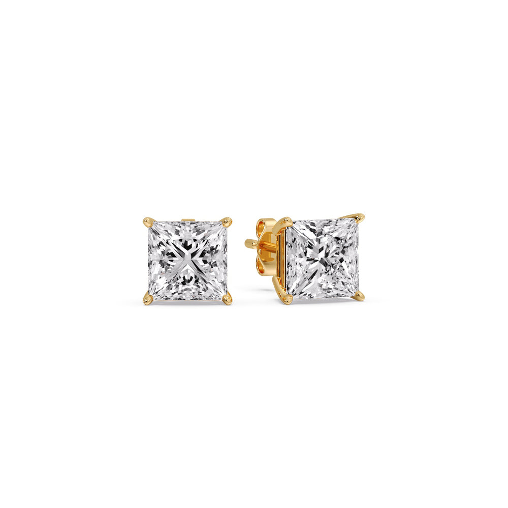 Princess-Cut Diamond Solitaire Stud Earrings (1 - 10ct | GIA & IGI Certified)