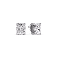 Certified Basket Stud Earrings Set With Radiant Cut Diamonds (1.00ct - 4.00ct)