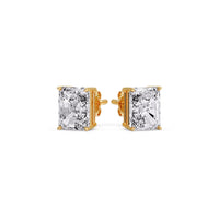 Certified Basket Stud Earrings Set With Radiant Cut Diamonds (1.00ct - 4.00ct)