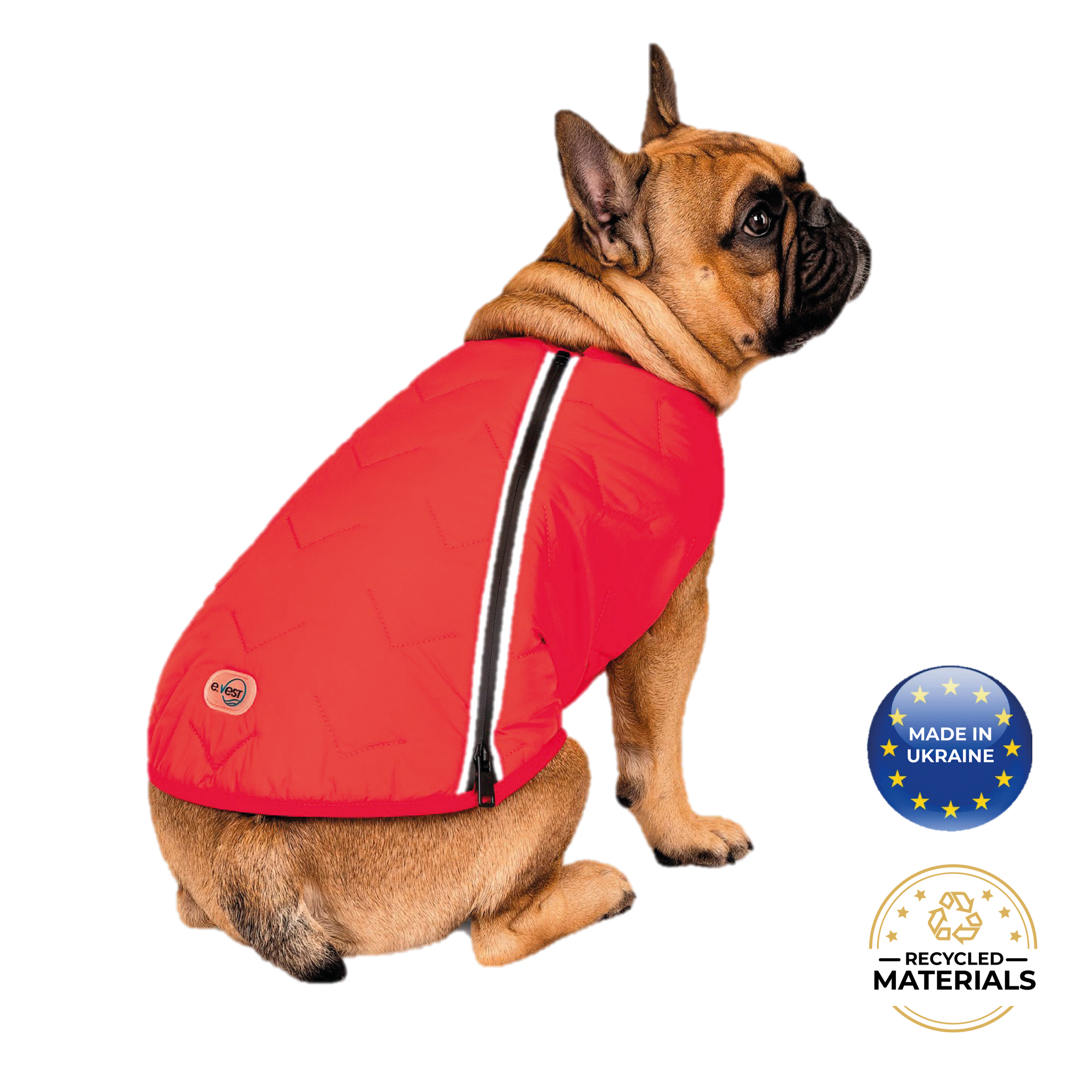 Sustainable Eco-Friendly Dog Jacket / Vest - Made in Ukraine - BIG FRENCHIES