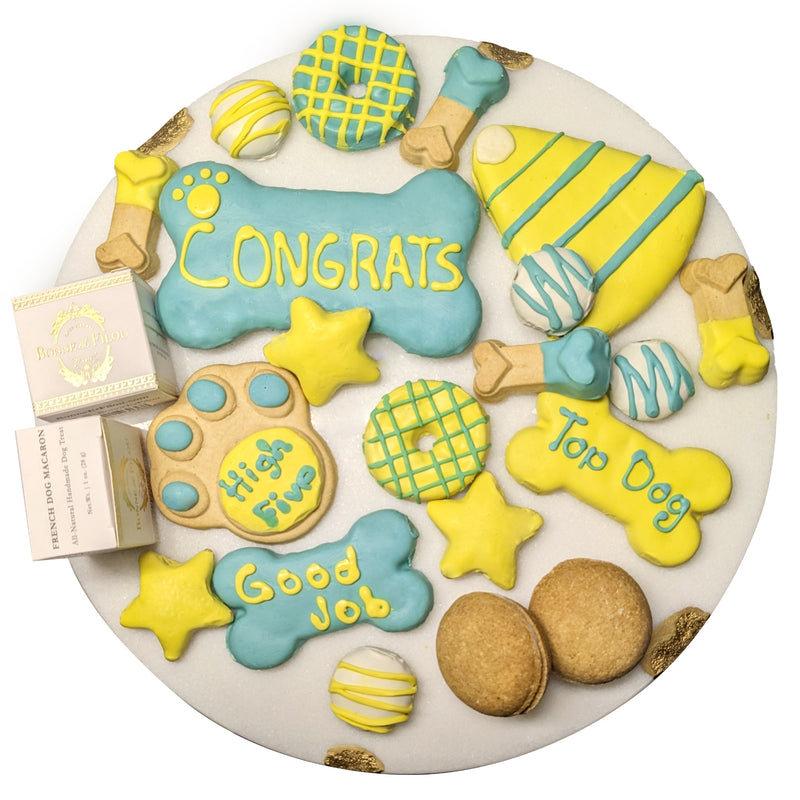 Congrats Themed Dog Treats Gift Box - BIG FRENCHIES