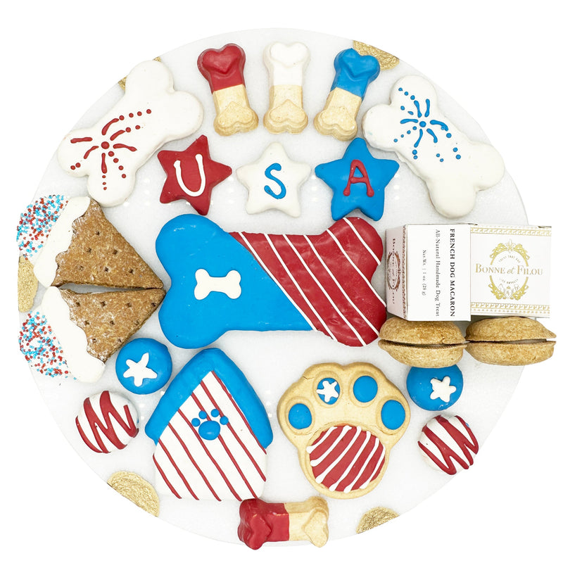 USA Themed Dog Treats Gift Box - BIG FRENCHIES
