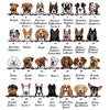 Custom & Personalized Dog Breeds Baby Onesie Gift for Baby Shower, Pregnancy Announcement, Newborn Gift, New Sibling