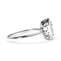 10K White Gold 3/8 Cttw Round-Cut Lab Grown Diamond Cluster Pear Promise Ring (G-H Color, VS2-SI1 Clarity) - Size 7