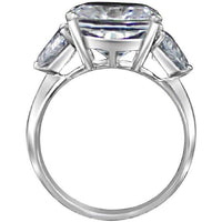 10CT Cushion Square Diamond Veneer Cubic Zirconia 14K Gold Ring. 635R71199k