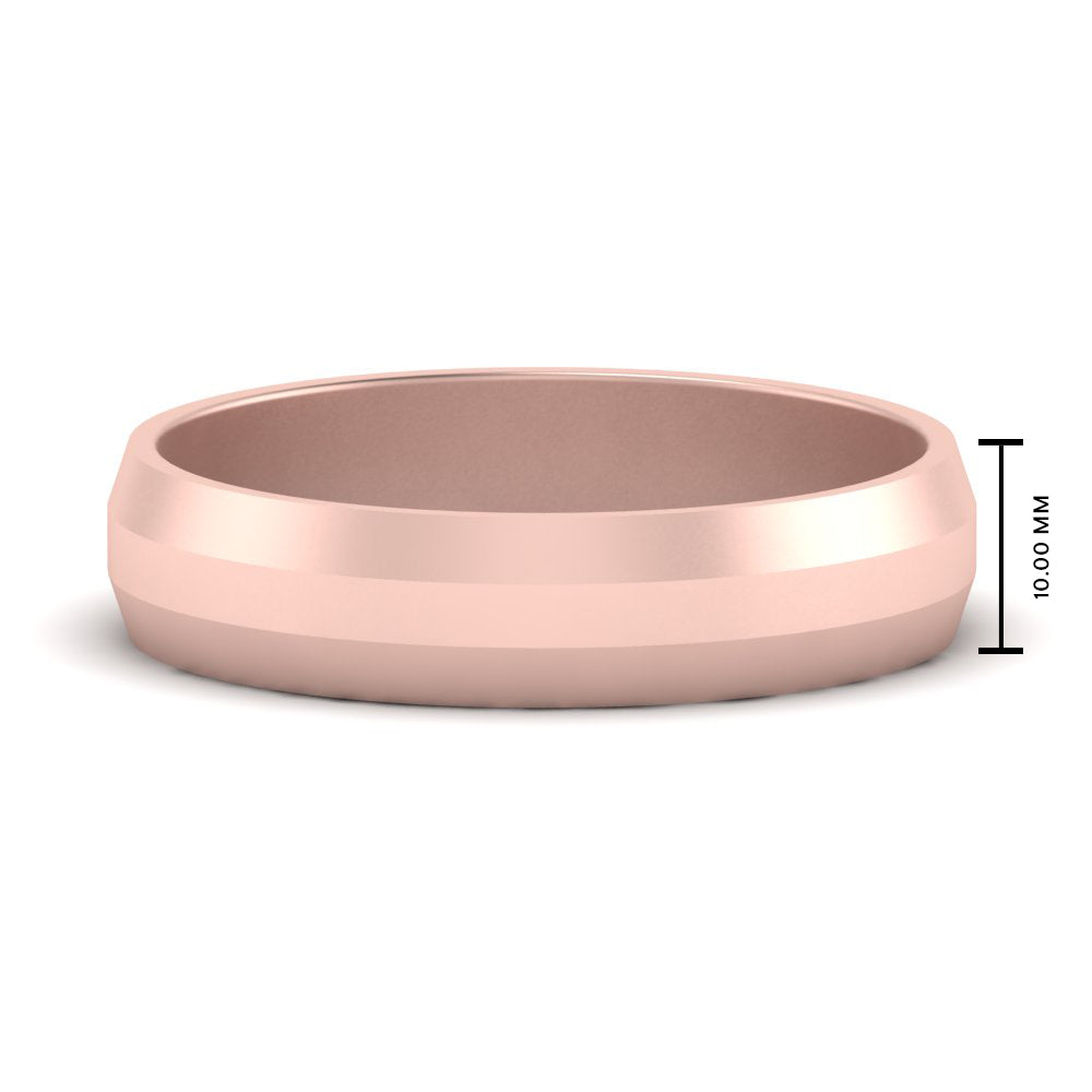Wedding Band Beveled Edge Matte