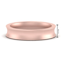 4 mm Comfort Fit Concave Mens Band