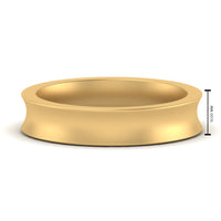 4 mm Comfort Fit Concave Mens Band