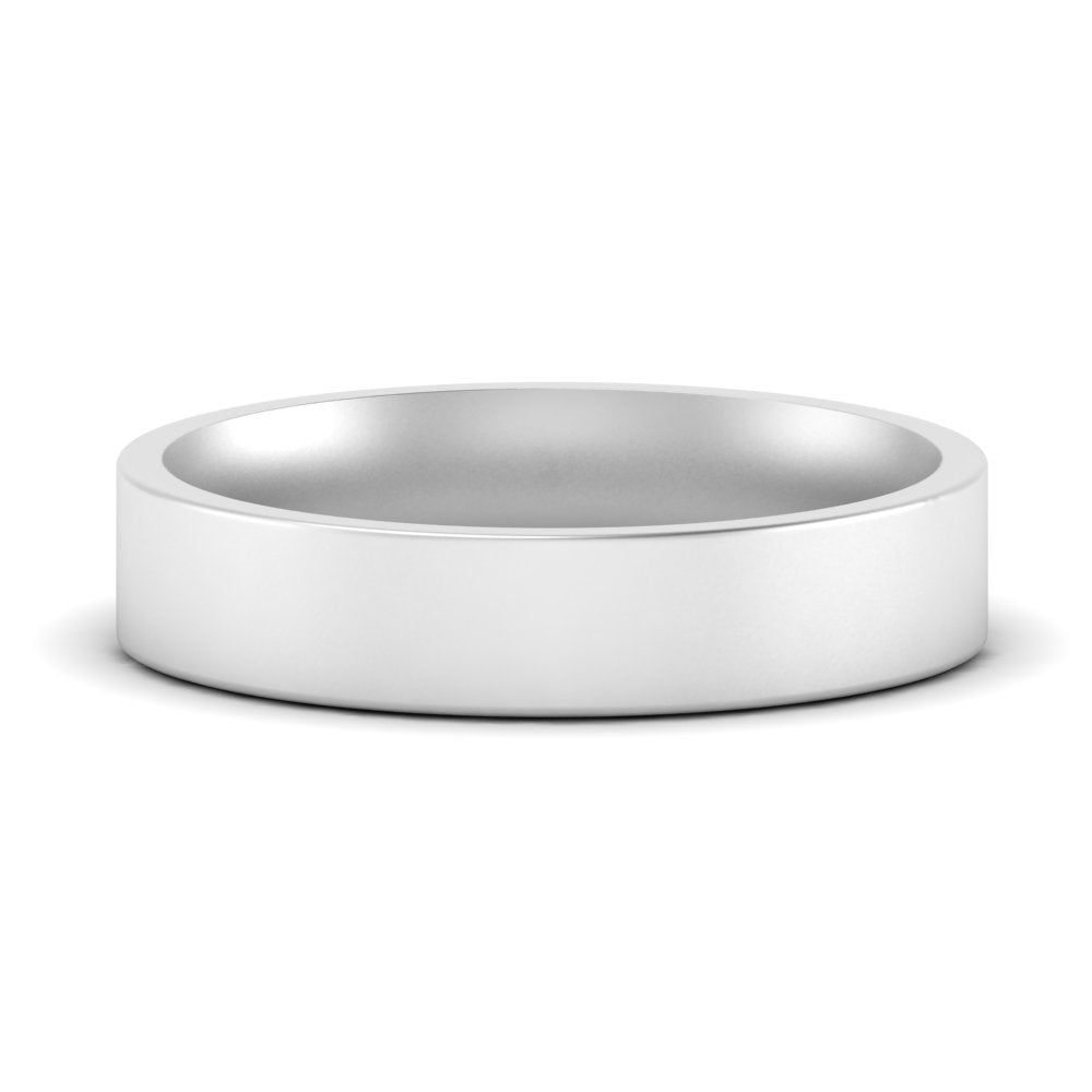 Comfort Fit Flat 4 mm Mens Wedding Band