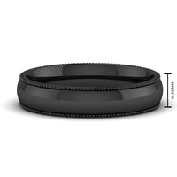 4 mm Comfort Fit Wedding Band Milgrain Edge