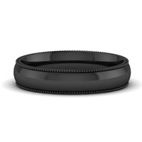 4 mm Comfort Fit Wedding Band Milgrain Edge