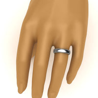 4 mm Comfort Fit Wedding Band Milgrain Edge