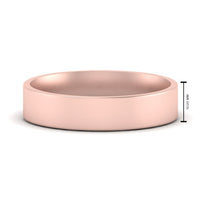 Light Weight Flat 4 mm Mens Wedding Band