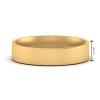 Light Weight Flat 4 mm Mens Wedding Band