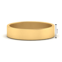 5 mm Flat Gold Wedding Band