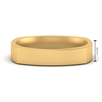 Square Comfort Fit Mens Wedding Band