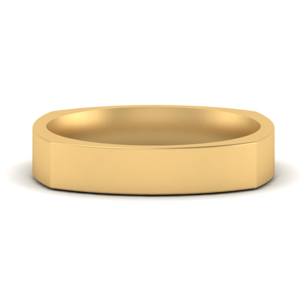 Square Comfort Fit Mens Wedding Band