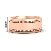 5 mm Mens Band Double Milgrain