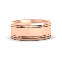 5 mm Mens Band Double Milgrain