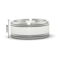 5 mm Mens Band Double Milgrain