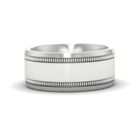 5 mm Mens Band Double Milgrain