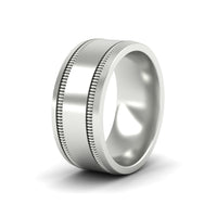 5 mm Mens Band Double Milgrain