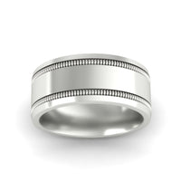 5 mm Mens Band Double Milgrain
