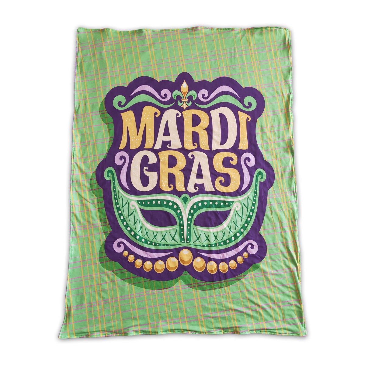 Purple minky polka dots Mardi Gras blankets - BIG FRENCHIES