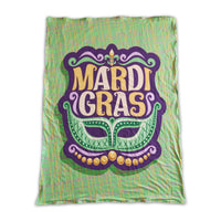 Purple minky polka dots Mardi Gras blankets - BIG FRENCHIES