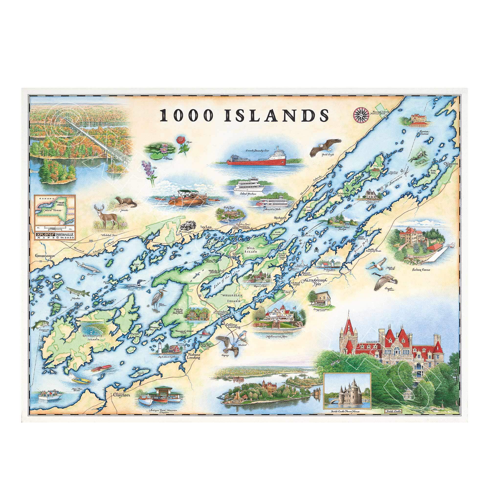 1000 Islands 1000 Piece Jigsaw Puzzle Xplorer Maps