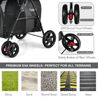 4-in-1 Double Pet Stroller with Detachable Carrier and Travel Carriage - BIG FRENCHIES