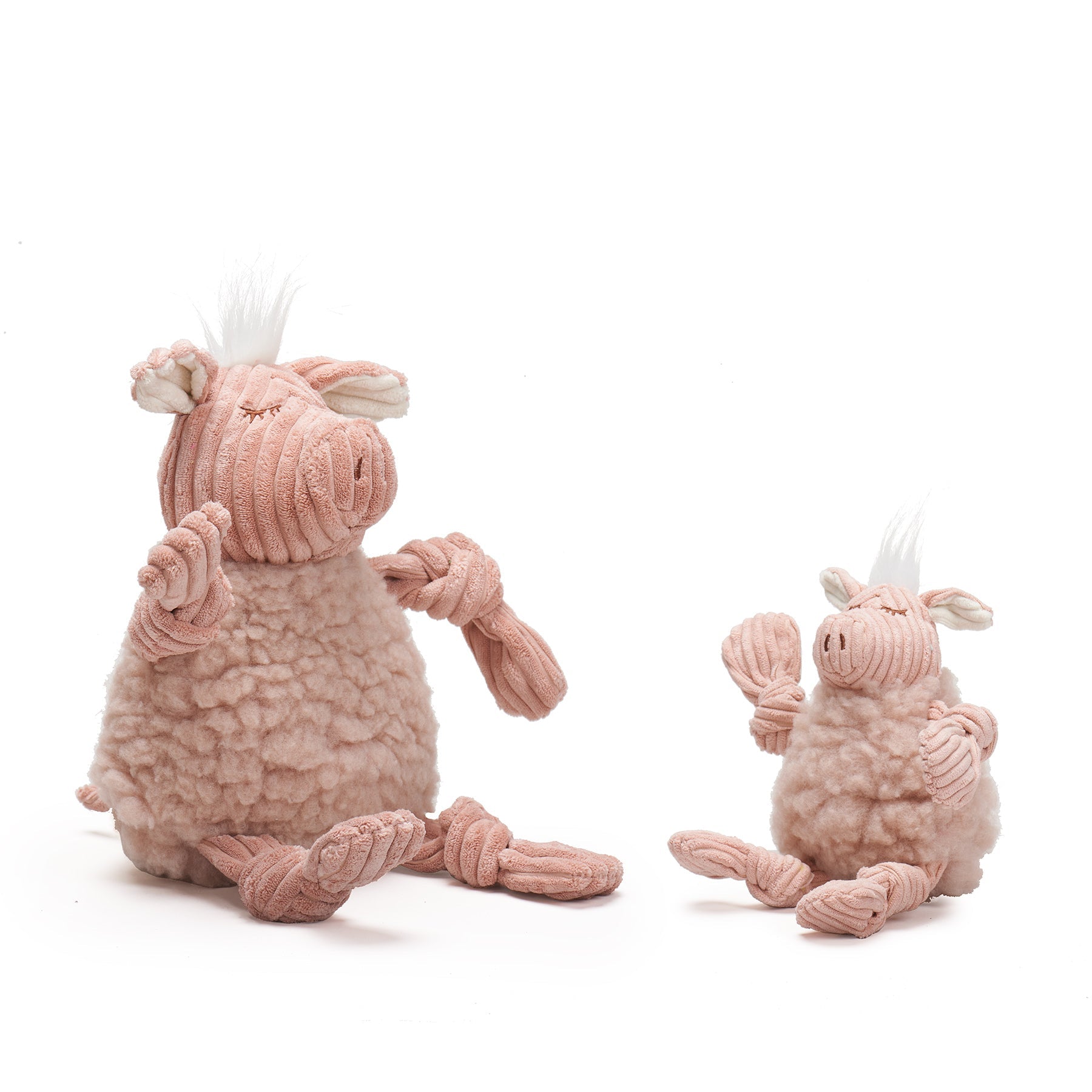 Penelope Pig HuggleFleece® FlufferKnottie™ Plush Dog Toy - BIG FRENCHIES