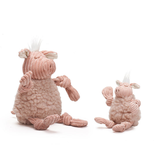 Penelope Pig HuggleFleece® FlufferKnottie™ Plush Dog Toy - BIG FRENCHIES