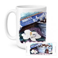 Barq's and old washtub Ceramic Coffee Mug 15 oz Decorative Large C Handle Mug Cup for Tea, Cocoa Hot Chocolate