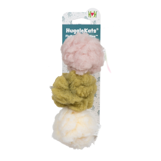HuggleKats® FlufferFleece™ Ballies Plush Cat Toys, 3 Pack - BIG FRENCHIES