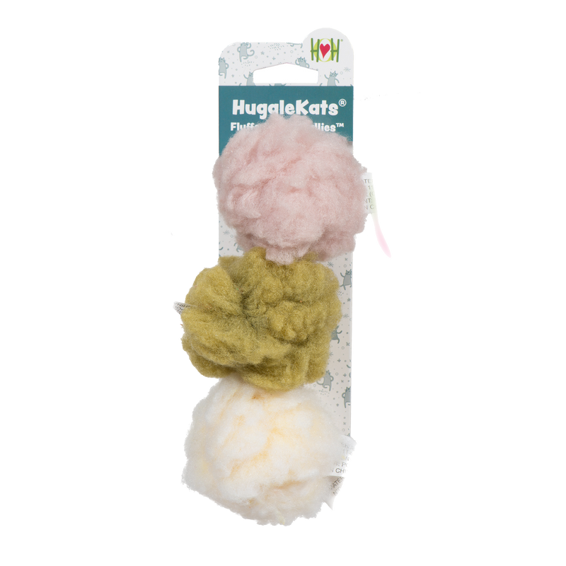HuggleKats® FlufferFleece™ Ballies Plush Cat Toys, 3 Pack - BIG FRENCHIES