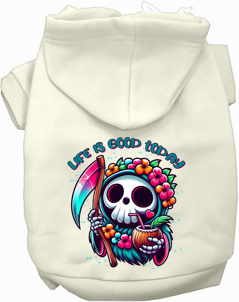Tropical Grim Reaper Pet Hoodie-Pet Apparel-BIG FRENCHIES-As You Wish Apparel