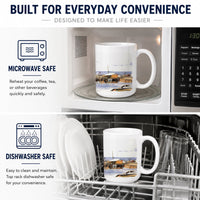 Pass Bait Shop Ceramic Coffee Mug 15 oz Decorative Large C Handle Mug Cup for Tea, Cocoa Hot Chocolate