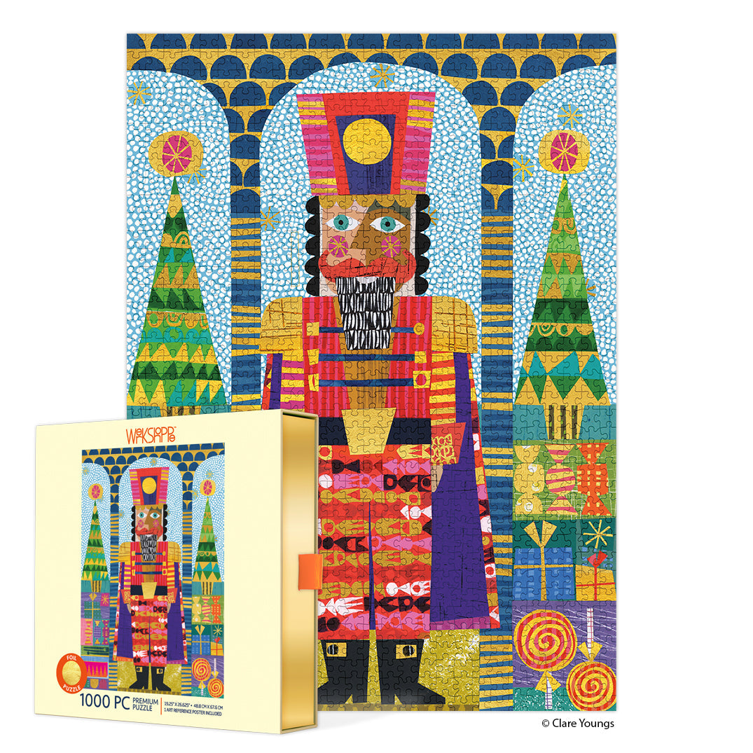 Festive Nutcracker Gold Foil 1000 Piece Jigsaw Puzzle - BIG FRENCHIES