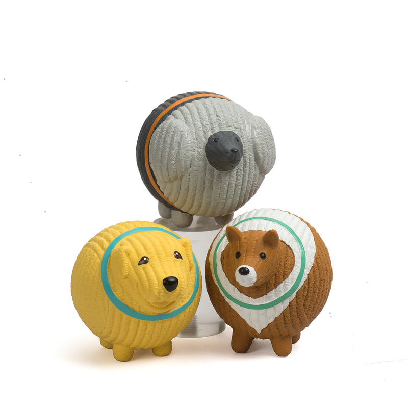 Assorted Ruff-Tex® HuggleMutt™ Latex Balls Dog Toys, 3 Pack, Large - BIG FRENCHIES