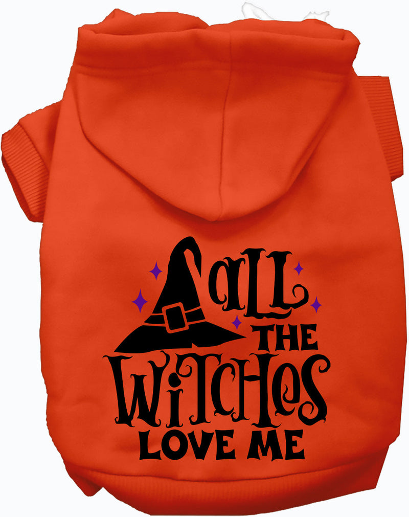 All the Witches Love Me! Pet Hoodie-Pet Apparel-BIG FRENCHIES-As You Wish Apparel